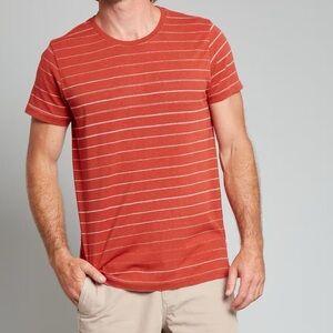 WELLEN Shirt Size Small Reddish White Stripes NWT